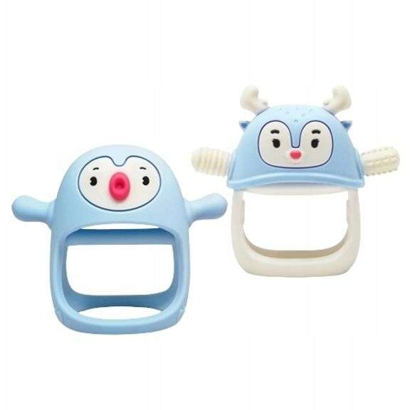 Smily Mia, 2 In 1 Baby Teething Toy Set, Reindeer & Penguin