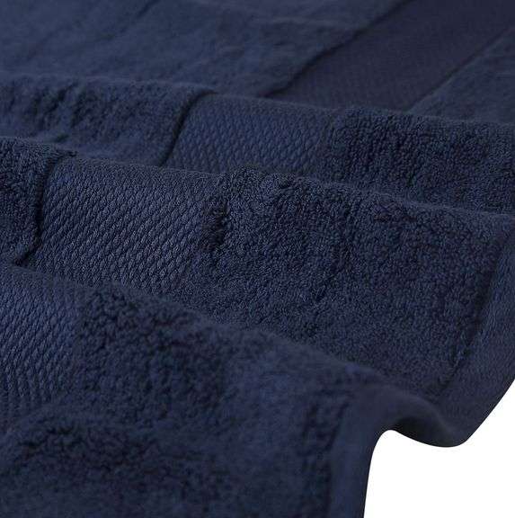 Lot of 2 OCM Standard Combed Bath Sheet – 100% Cotton Navy 30" x 60"