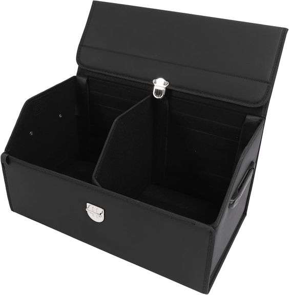 Portable & Foldable Car Trunk Organizer Storage Box – Black