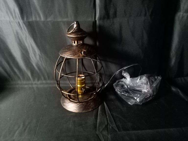 Metal Brass Cage Lantern Table Lamp – Max. 40W 100-240V/AC