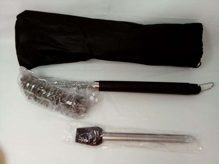 BBQ Grill Set - 18" Grill Cleaning Brush and 15" Marinade Basting Brush