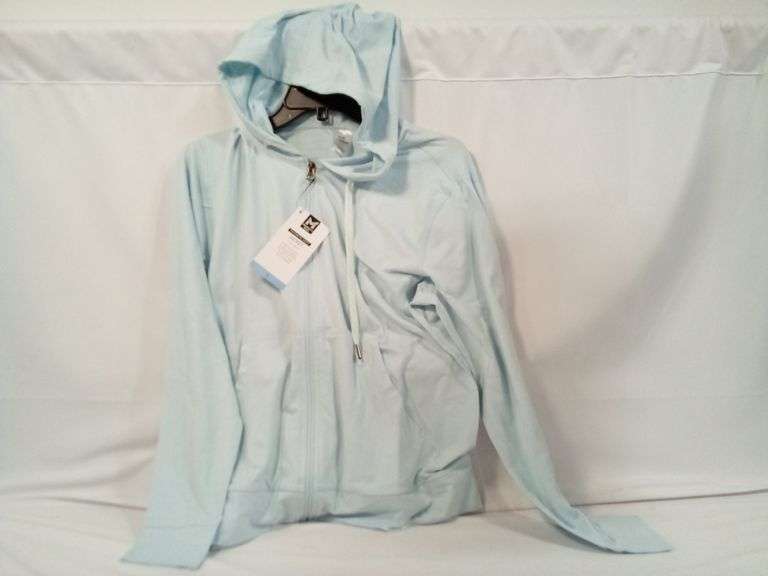 Member's Mark 4-Way Stretch Favorite Soft Full Zip Jacket – Light Blue Size: L