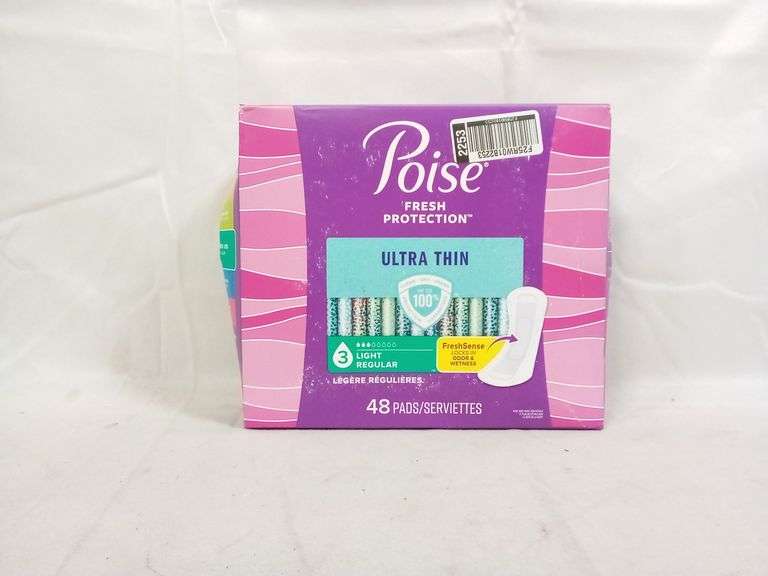Poise, Fresh Protection Ultra Thin Incontinence Pads, 48 Pack