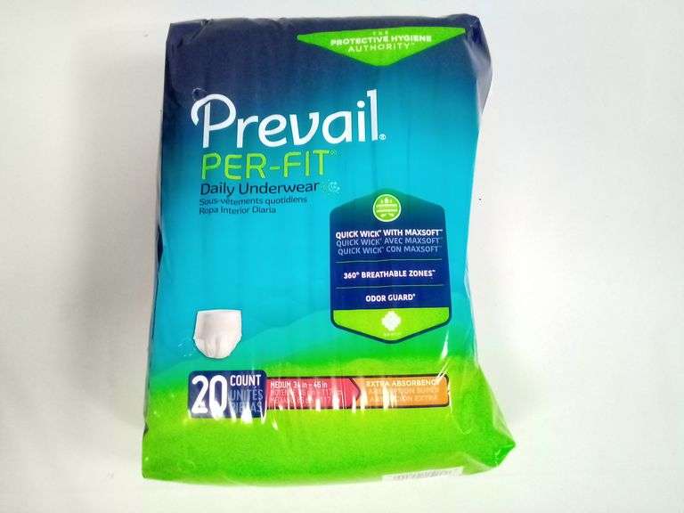 Prevail, Per-Fit Extra Absorbent Underwear, Medium, 20 Pack