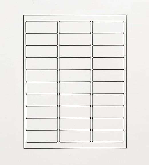 Lot of 2 Baseline 3000 Mailing Labels – 1"x2-5/8" 30 Labels/Sheet 100 Sheets ea