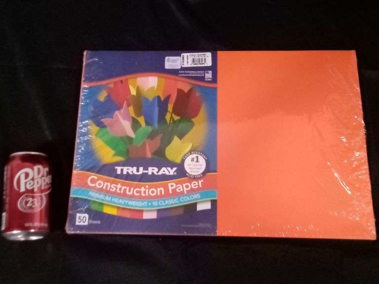 Assortment of 9 Tru-Ray Construction Papers – 12" x 18" 50 Sheets ea.