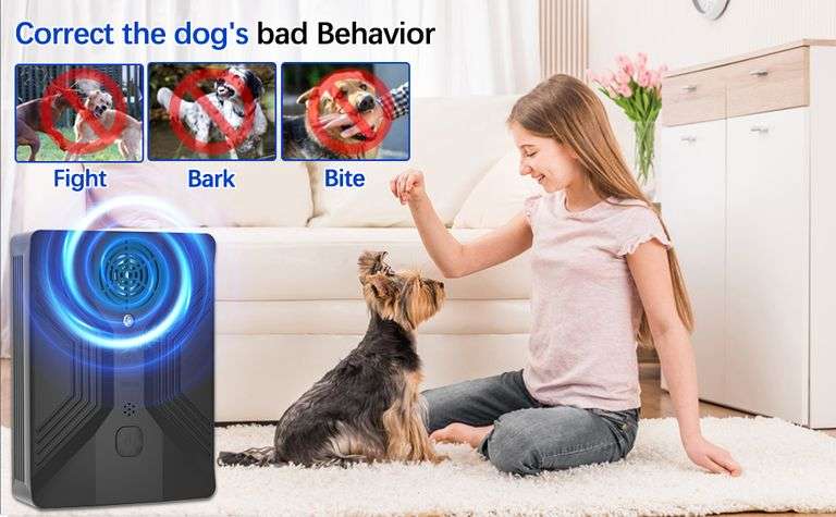 Anti-Bark Device, Ultrasonic, Recharges, 33' Range, Indoor/Outdoor, ZFQ-091