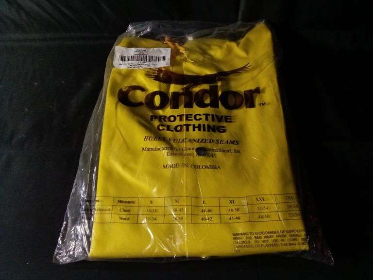 Condor, Protective Clothing Fully Vulcanized Seams, Yellow, XL