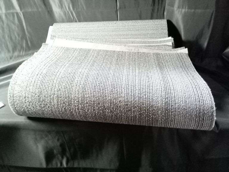 Lot of 22 Ribbed Commercial Carpet Tile – Grey 24" x 24"