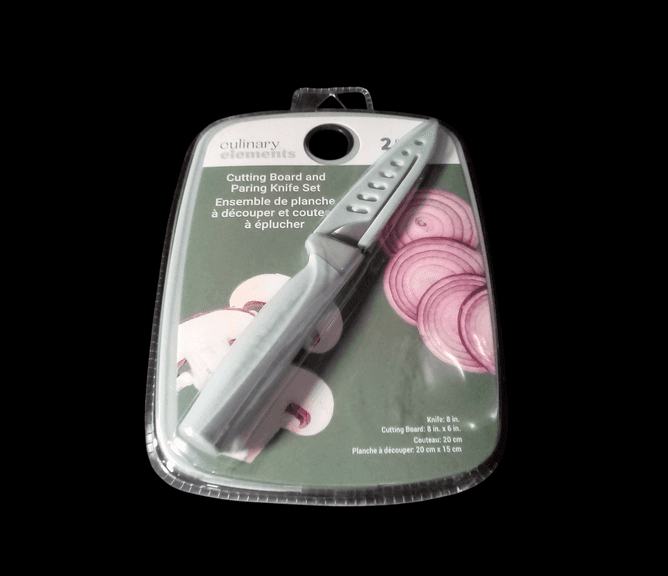 Jacent Culinary Elements Cutting Board & Paring Knife Set – 2 Count