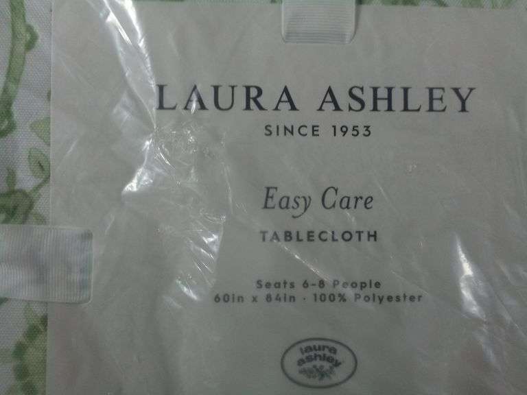 Lot of 2 Laura Ashley Fascott Better Easy Care Tablecloth – Floral Green/Multi