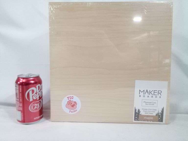 Maker Boards, Plywood Core Maple, 12" x 12.25"