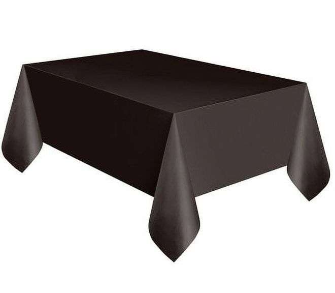 321 Party! Plastic Table Covers – Black 54" x 108" 3 Count ea. (6 Pack)