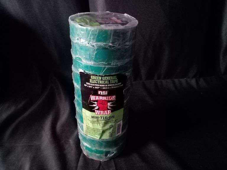 NSi Industries, Warrior Wrap Green General Electrical Tape, 10 Count WW-716-GN