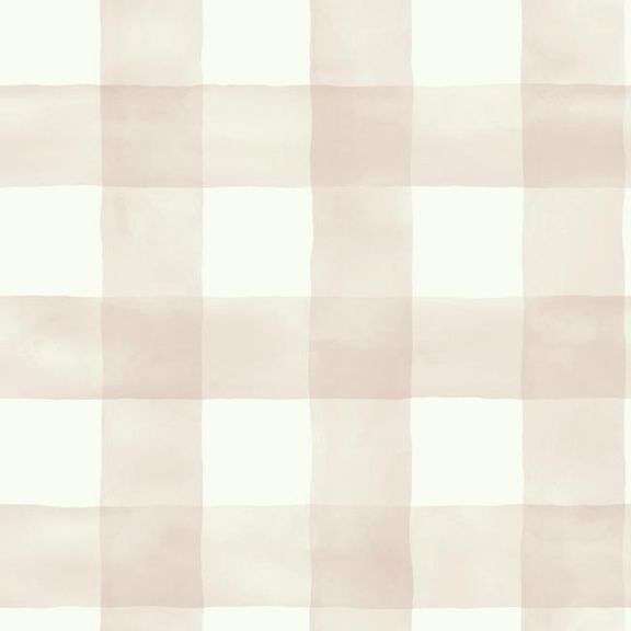 York Wallcoverings Magnolia Home Watercolor Check Removable Wallpaper Pink/White