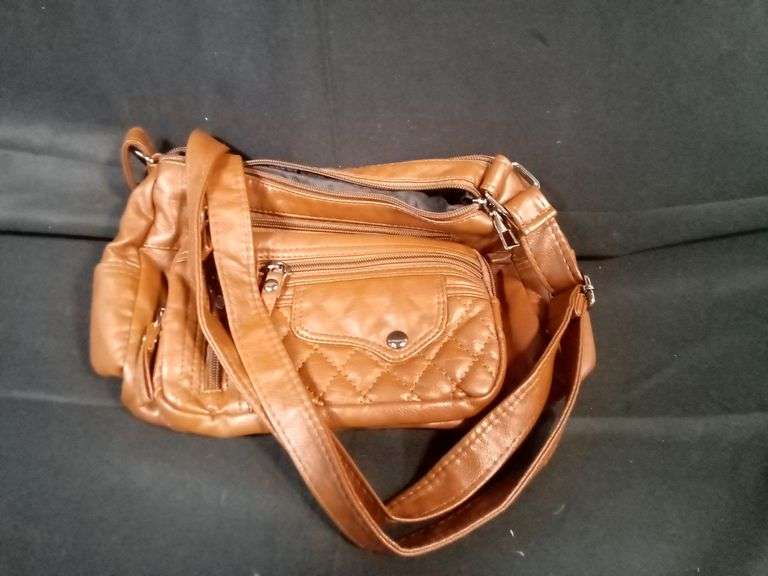 Women's Soft Leather Large Capacity Shoulder Bag – Brown 12" x 8"