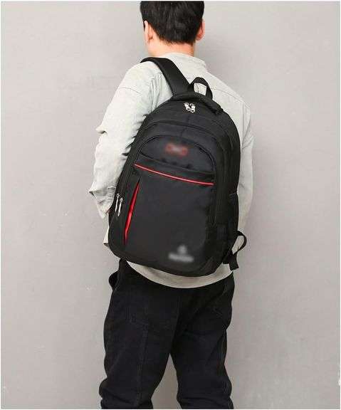 CitiSport 19" Laptop Backpack for School and Travel, Black, 4 Compartments