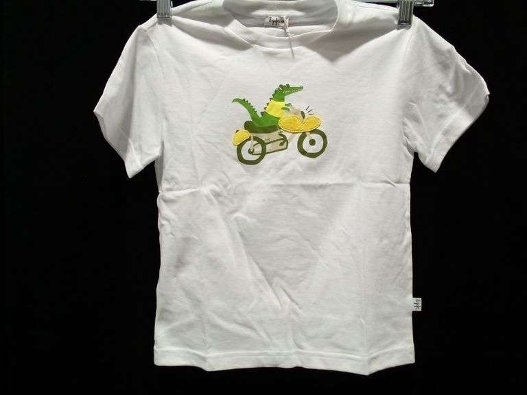 Il Gufo Jersey T-Shirt with Print – White/Green Size: 6A