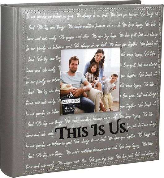 Malden, 2 Up This Is Us Picture Frame, Gray, 4" x 4"