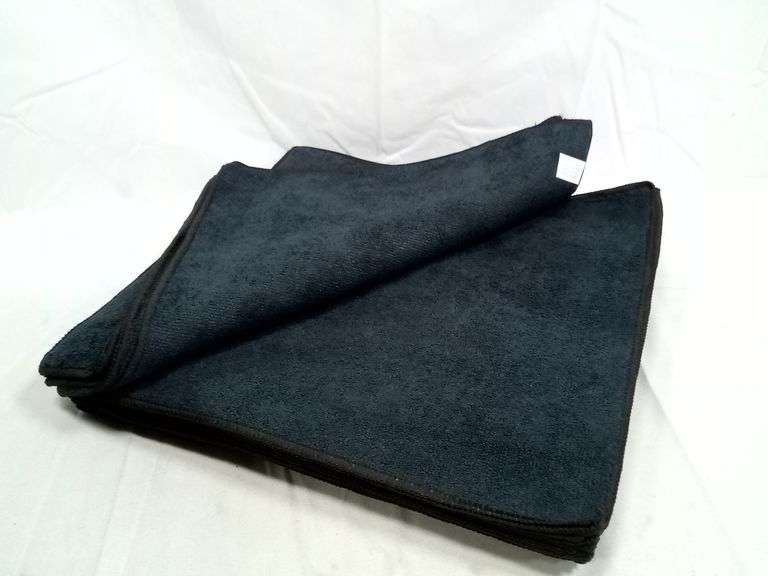 Lot of 30 Super Absorbent Microfiber Cleaning Towel – Navy Blue 13.5"