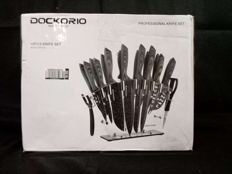 Dockorio, 19 Piece High Carbon Stainless Steel Kitchen Knife Set DCK-19