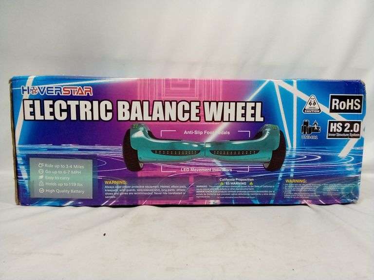 Hoverstar Electric Balance Wheel with Anti-Slip Foot Pedals & LED Flash Wheel