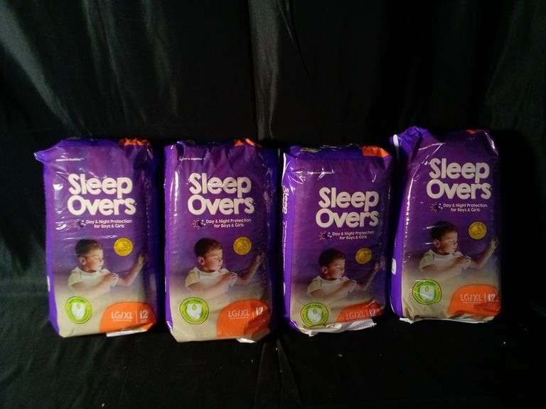 Lot of 4 Cuties Sleep Overs Day & Night Protection for Boys & Girls – LG/XL