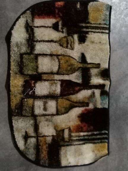 Wine & Glasses Design Kitchen Rug – Brown 18" x 30"