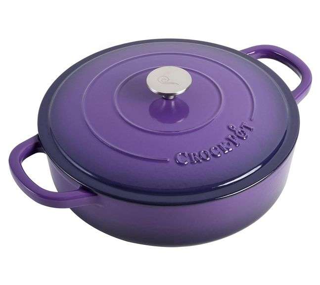 Crock-Pot Artisan Enameled Cast Iron Braiser with Lid – 5 Quart
