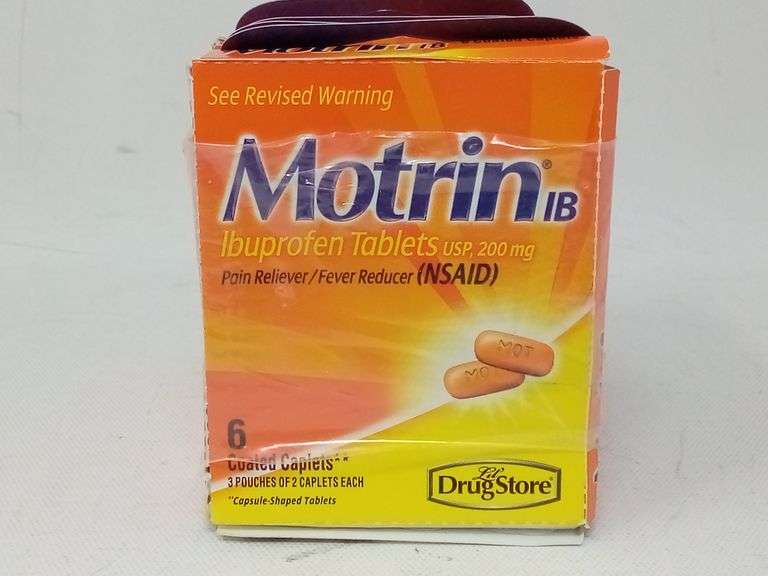 Lil' Drug Store Motrin IB Ibuprofen Tablets – 200mg 6 Coated Caplets ea