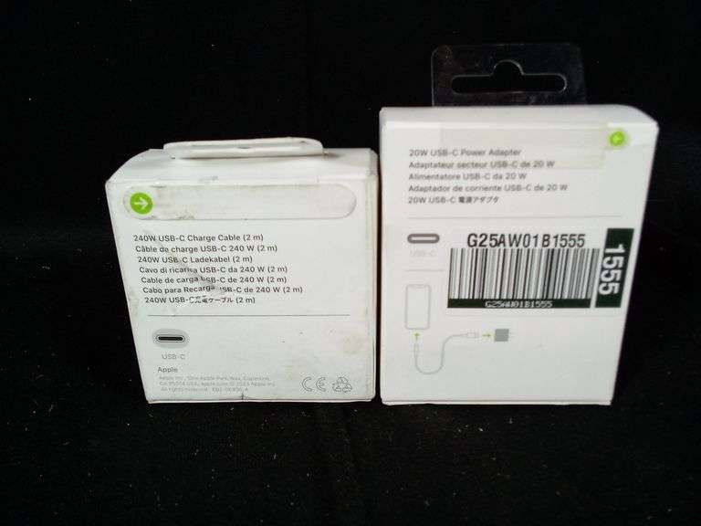 Assortment of 2 Apple USB-C 20W Power Adaptor & USB-C 240W Charge Cable (2 m)