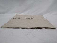 Lot of 4 Burlap Linen Throw Pillow Covers with Buttons – Beige