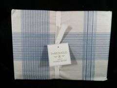 Threshold, Classic Spring Pattern Round Oiled Tablecloth, Blue Plaid, 70" Dia