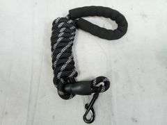 Rope Dog Leash, Padded Handle, Black, 6.5 Ft