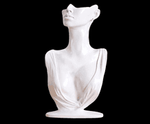 White Resin Jewelry Mannequin Bust, Jewelry Display Stand