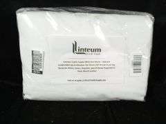 Linteum Textile Supply White Bed Sheets – 66" x 115" 250TC 3 Count