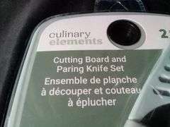 Jacent Culinary Elements Cutting Board & Paring Knife Set – 2 Count