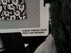 Disney Mickey Mouse Cloud Throw with Faux Fur Reverse – Black/White
