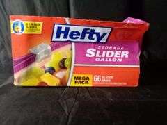 Hefty, Slider Storage Bag, 128 Oz, 66 Ct
