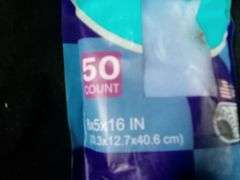 Because, Incontinence Disposal Bags, 8" x 5" x 16", 50 Count