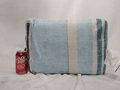 Walmart Bedding Full Set – Blue/Gray/White Stripe 86" x 90"