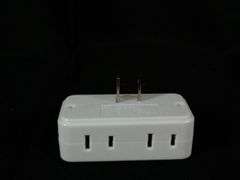 Lot of 2 Mini Wall Plug Adapter Outlet Extender with 4-Outlet – White