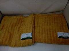Mainstays, Performance Textured 2 Piece Bath Sheet Set, Yellow