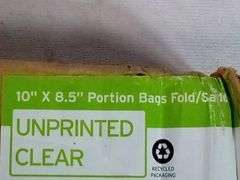 Unprinted Clear Portion Bags Fold/Saddle – 10" x 8.5"