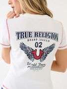 True Religion, Women’s Wing Logo Tee, White, Medium