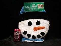 Holiday Living, Contour Snowman Bath Rug & Lid Cover Set, 2 Piece