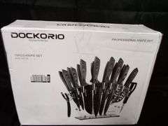 Dockorio, 19 Piece High Carbon Stainless Steel Kitchen Knife Set DCK-19