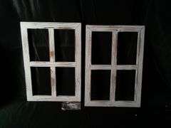 Rustic Barn Wood Wall Decor Window Frames – 11" x 15.75" 2 Count