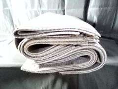 Lot of 22 Ribbed Commercial Carpet Tile – Grey 24" x 24"