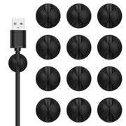 Lot of 12 Multipurpose Cable Clips Set – Black CC-949